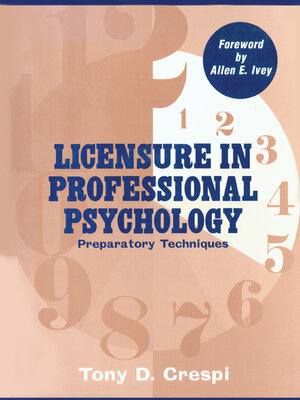 cover image of Licensure In Professional Psychology